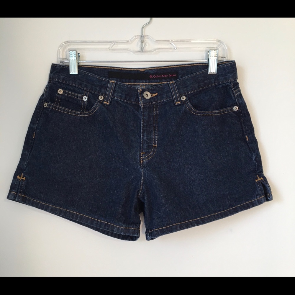 Calvin Klein Dark Wash Denim Jean Shorts 7